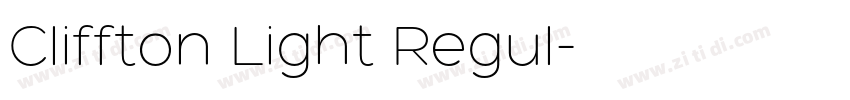 Cliffton Light Regul字体转换